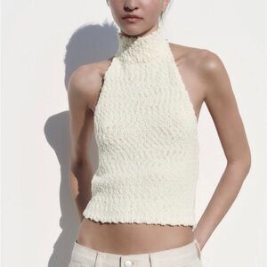 Zara chenille halter top